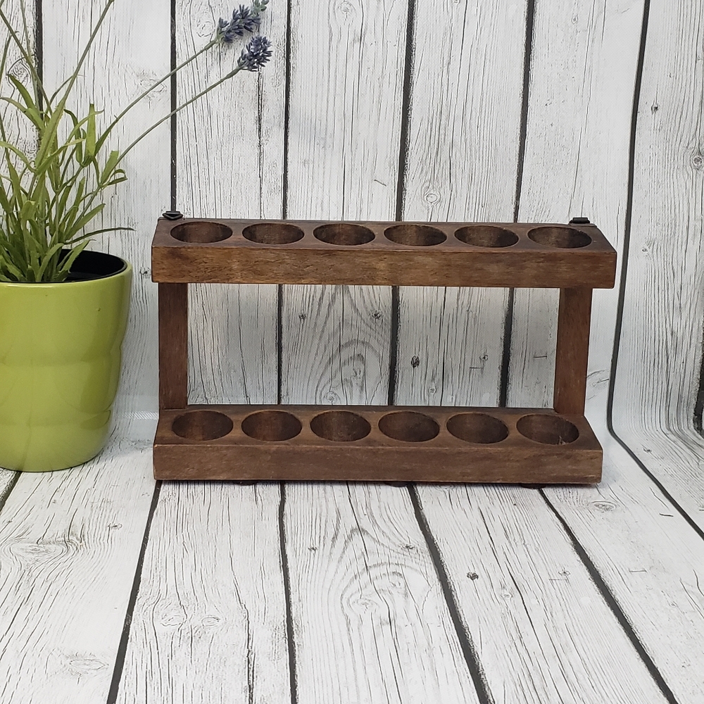 Vtg. Goodwood Tropical Walnut Bottle Holder